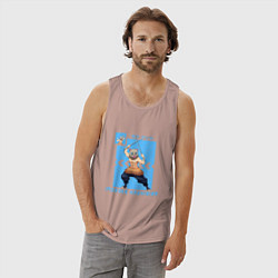 Майка мужская хлопок Клинок рассекающий демонов иноске, цвет: пыльно-розовый — фото 2