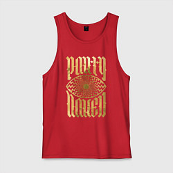 Майка мужская хлопок Party naked, цвет: красный