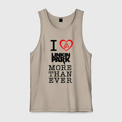 Майка мужская хлопок Linkin Park more than ever, цвет: миндальный