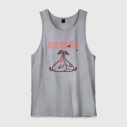 Майка мужская хлопок Гуси, пчелы, цвет: меланж