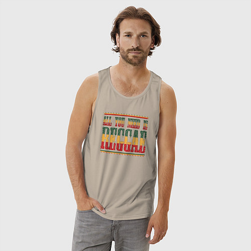 Мужская майка Регги это всё что тебе нужно / Миндальный – фото 3