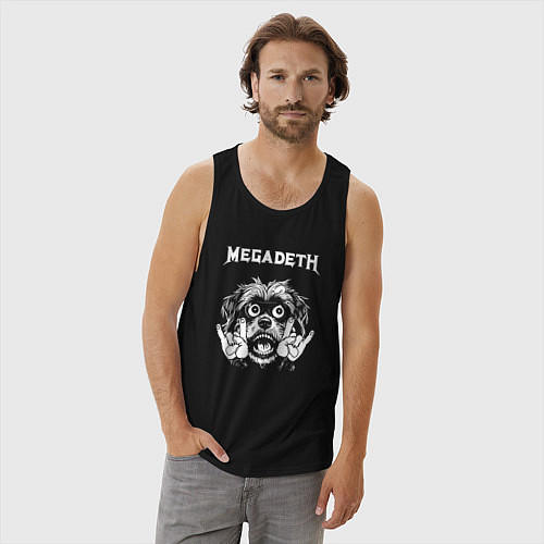 Мужская майка Megadeth rock dog / Черный – фото 3