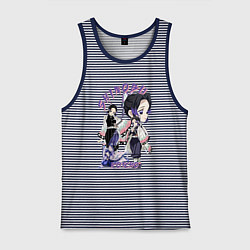 Майка мужская хлопок Клинок рассекающий демонов Шинобу Кочо столп, цвет: синяя тельняшка