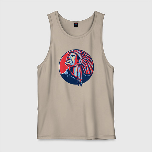 Мужская майка Гордый апачи / Миндальный – фото 1