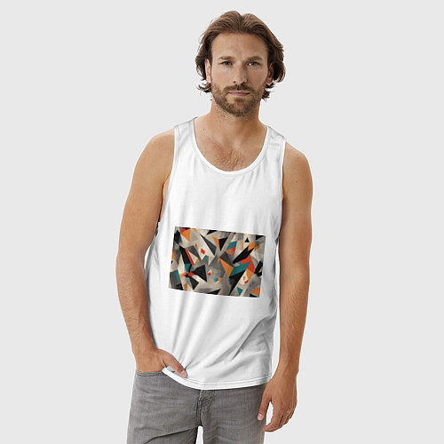 Мужская майка Отголоски конструктивизма / Белый – фото 3