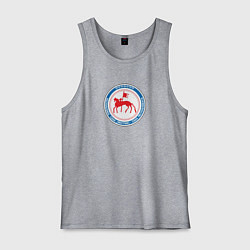 Майка мужская хлопок Герб Саха, цвет: меланж