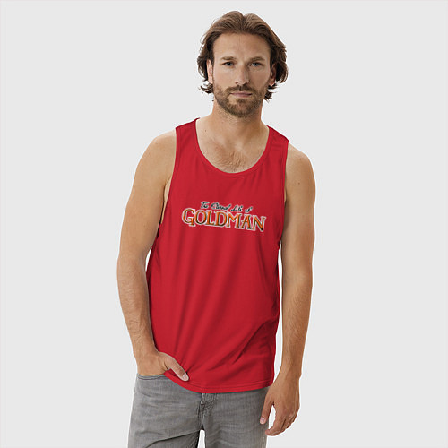 Мужская майка The eternal life of goldman logotype / Красный – фото 3