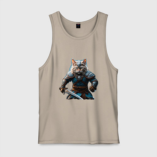 Мужская майка Кот викинг / Миндальный – фото 1