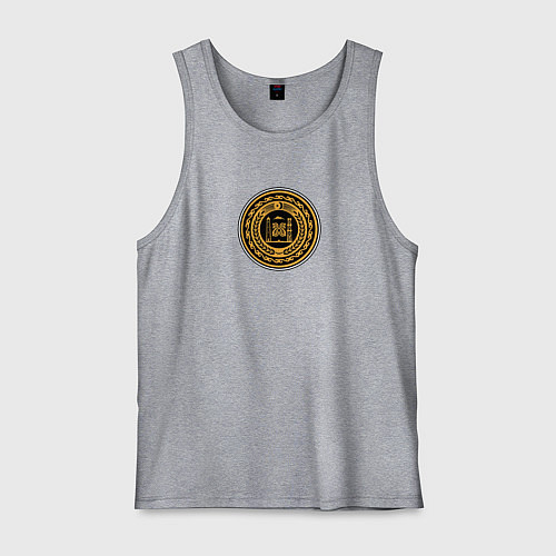 Мужская майка Герб Чечни / Меланж – фото 1