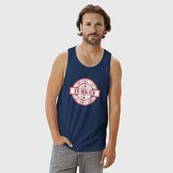 Майка мужская хлопок Сделано в Турции, цвет: тёмно-синий — фото 2