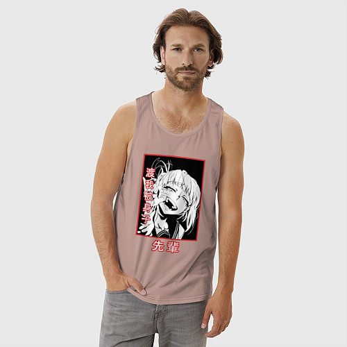 Мужская майка Химико Тога - злодейка / Пыльно-розовый – фото 3