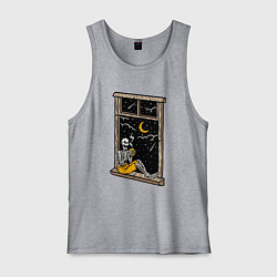 Майка мужская хлопок Ночной мечтатель, цвет: меланж