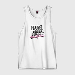 Майка мужская хлопок GTA vice city stories game, цвет: белый