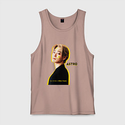 Майка мужская хлопок Улыбка astro, цвет: пыльно-розовый