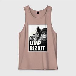 Майка мужская хлопок Limp Bizkit all, цвет: пыльно-розовый