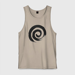 Майка мужская хлопок Спираль, цвет: миндальный