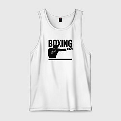 Майка мужская хлопок Боксер boxing, цвет: белый