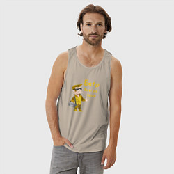 Майка мужская хлопок Estp всегда прав, цвет: миндальный — фото 2