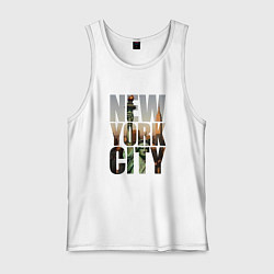 Майка мужская хлопок New York city big room, цвет: белый