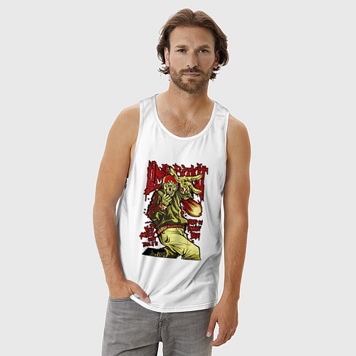 Мужская майка Limp Bizkit skull / Белый – фото 3