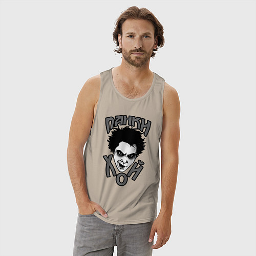 Мужская майка Король и Шут - голова горшка / Миндальный – фото 3