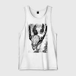 Майка мужская хлопок Дандадан: Кэн Такакура, цвет: белый