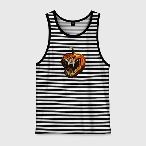 Мужская майка Tыква / Черная тельняшка – фото 1