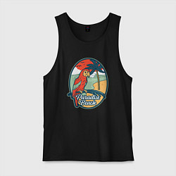 Майка мужская хлопок Райский пляж, цвет: черный