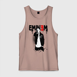 Майка мужская хлопок Eminem finger, цвет: пыльно-розовый