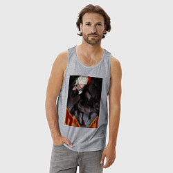 Майка мужская хлопок Дандадан: Кэн Такакура, цвет: меланж — фото 2