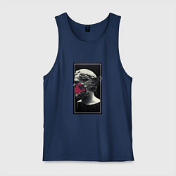 Майка мужская хлопок А Дава выйдет, цвет: тёмно-синий