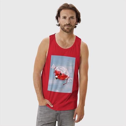 Мужская майка Евангелион Синдзи Икари Рей Аянами / Красный – фото 3