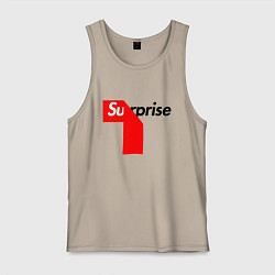 Майка мужская хлопок Surprise, цвет: миндальный