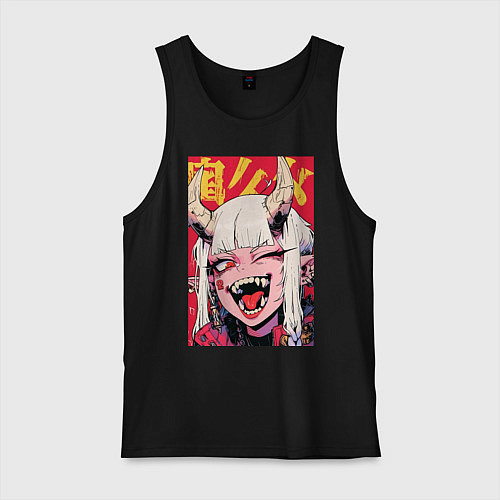 Мужская майка Демоница улыбается / Черный – фото 1