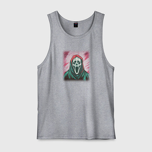 Мужская майка Гоустфейс из фильма Крик, призрачное лицо / Меланж – фото 1