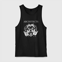 Майка мужская хлопок Architects rock dog, цвет: черный