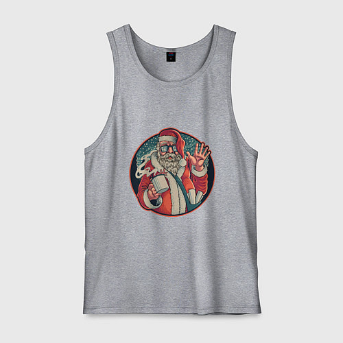 Мужская майка Санта почтальон / Меланж – фото 1