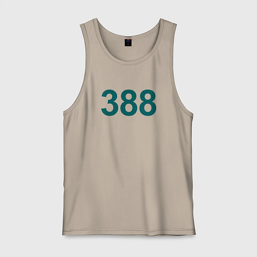 Мужская майка 388 - Игра в кальмара / Миндальный – фото 1