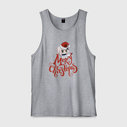 Майка мужская хлопок Геншин импакт - Рождество, цвет: меланж