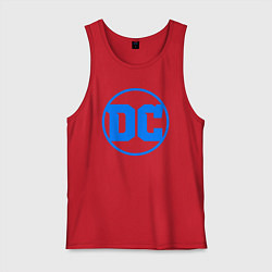 Майка мужская хлопок DC comics logo, цвет: красный