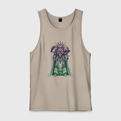 Майка мужская хлопок Воин из вселенной Вархаммер 40000, цвет: миндальный