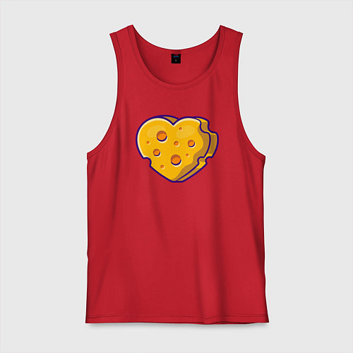 Мужская майка Сырная любовь / Красный – фото 1