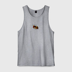 Майка мужская хлопок Укуренная пчела, цвет: меланж