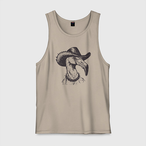 Мужская майка Фламинго ковбой / Миндальный – фото 1