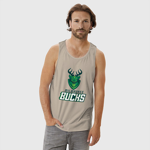 Мужская майка Milwaukee Bucks NBA / Миндальный – фото 3