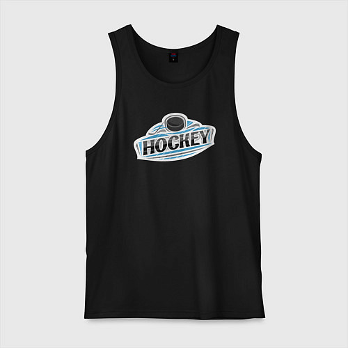 Мужская майка Play hockey / Черный – фото 1