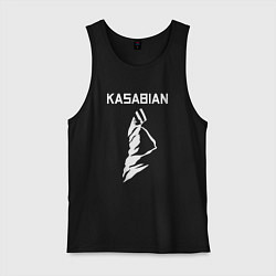 Майка мужская хлопок Kasabian - logo, цвет: черный