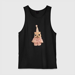 Майка мужская хлопок Терпи потому что Господь с тобой еще не закончил, цвет: черный