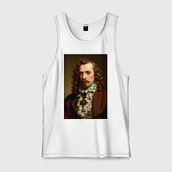 Майка мужская хлопок Старинный портрет, цвет: белый