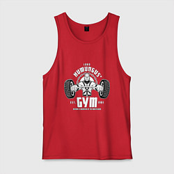 Майка мужская хлопок Lord humungus - gym workout, цвет: красный